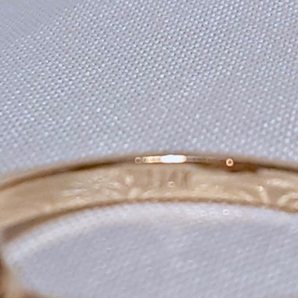 14K Yellow Gold Genuine Oval Ruby and Diamond Princess Style Ring Sz 6 - Picture 7 of 8